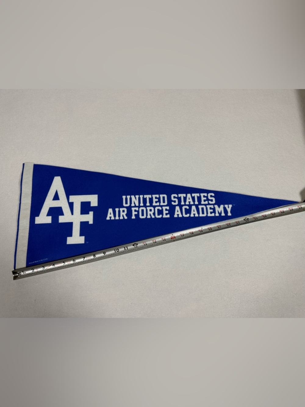 United States Air Force Academy Blue And White Approx 12x30" Pennant - Picture 2 of 4